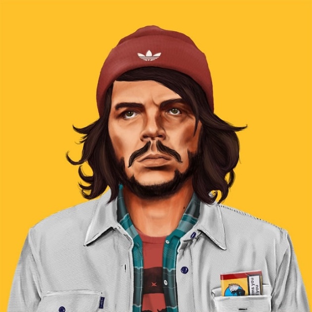 Ilustración Che Guevara con look hipster