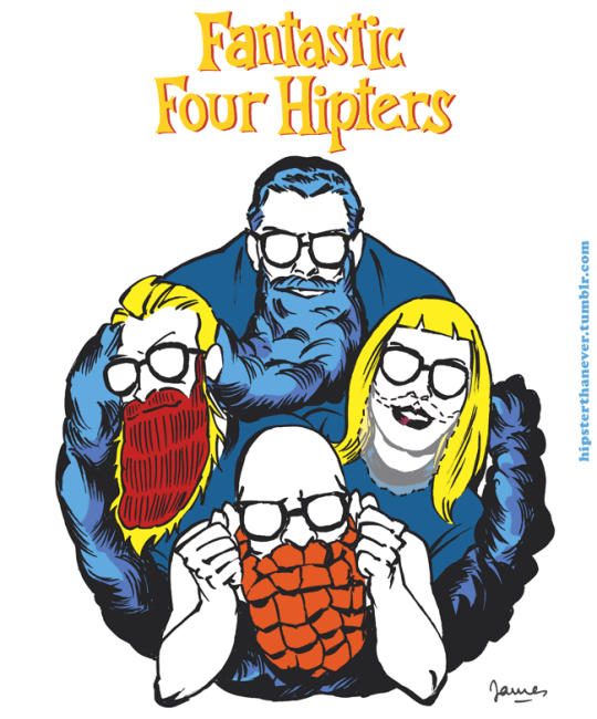 Comic, Los 4 fantásticos hipsters