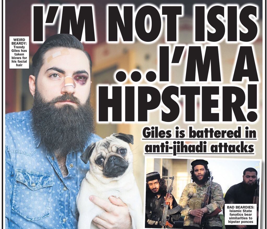 Noticia WTF hispter confundido con un yihadista de ISIS