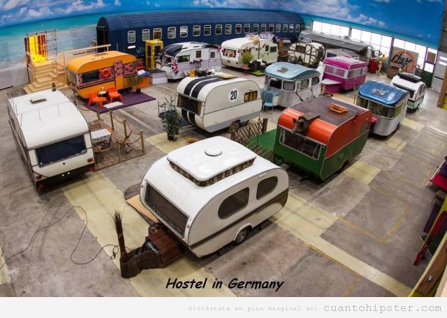 Hostal hipster en Alemania lleno de caravanas vintage